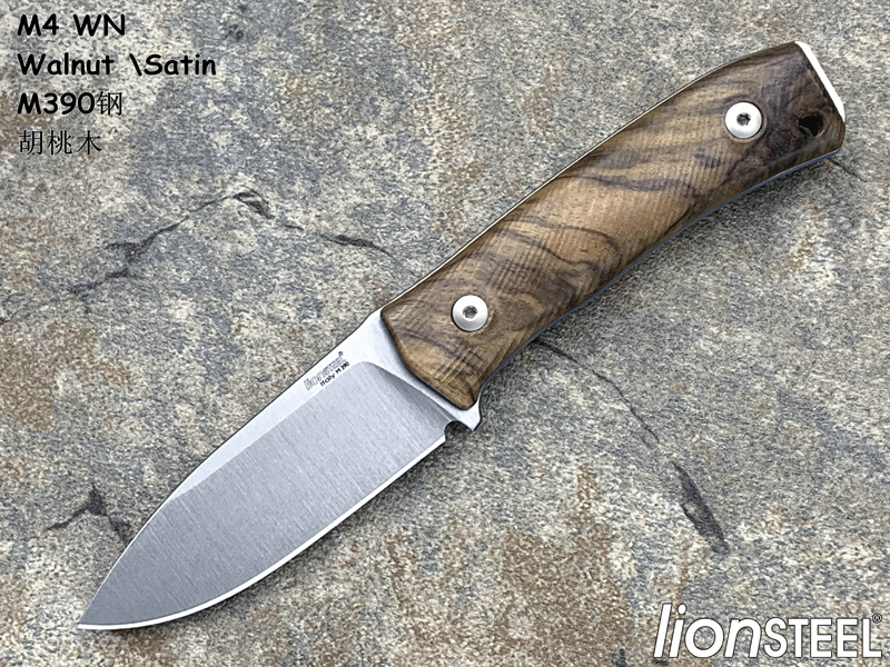 Lion Steel ʨ M4 WN Walnut \Satin M390в ľ ֹƤСֱֻ